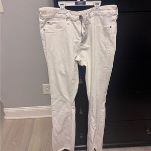 American of Society Women's White Skinny Jeans